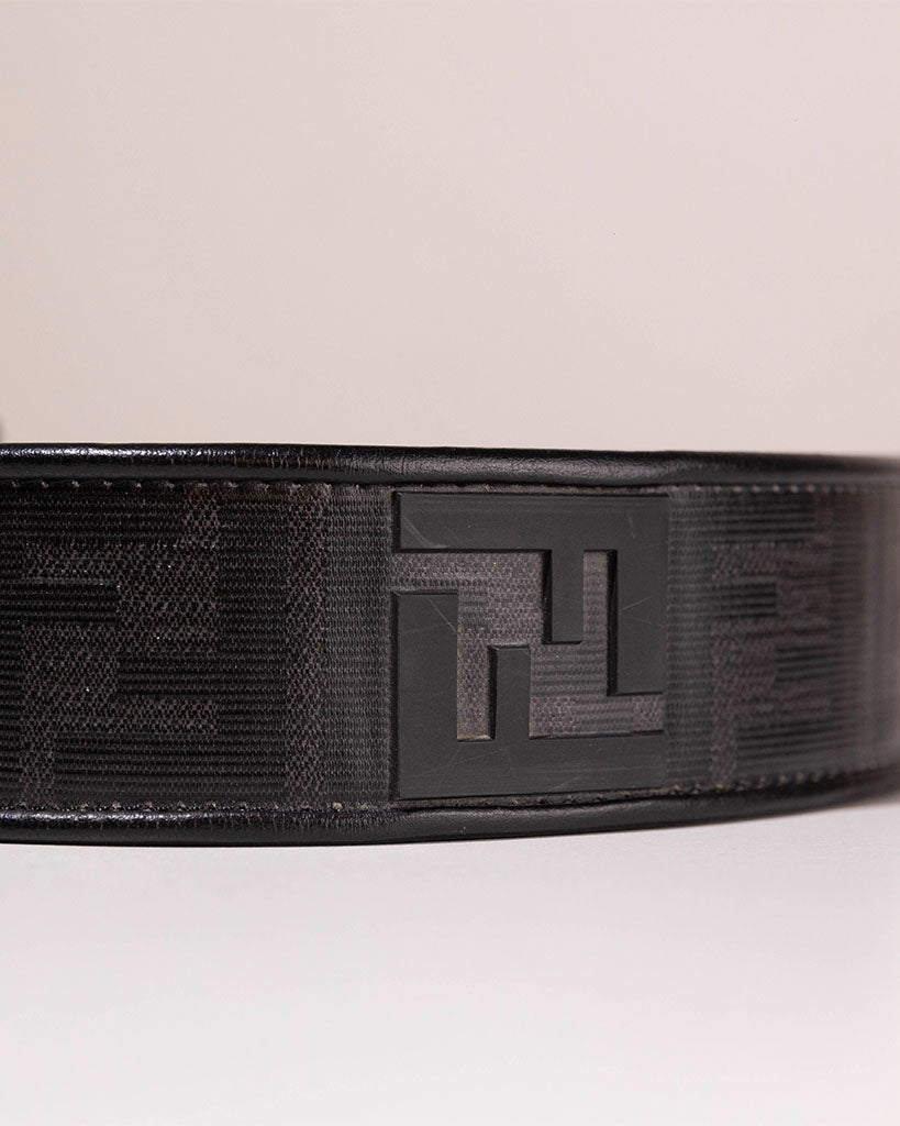 Fendi Calf Leather & Fabric Belt