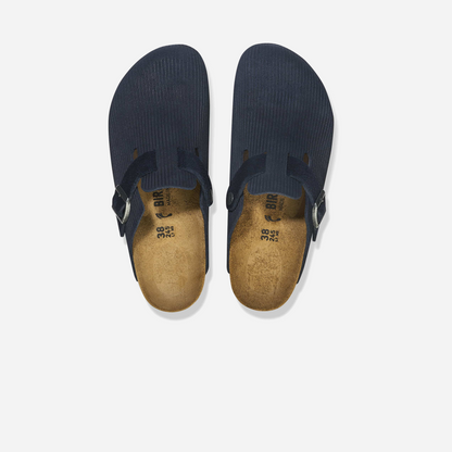 Birkenstock Boston Suede Leather Blue Blue/Corduroy Midnight