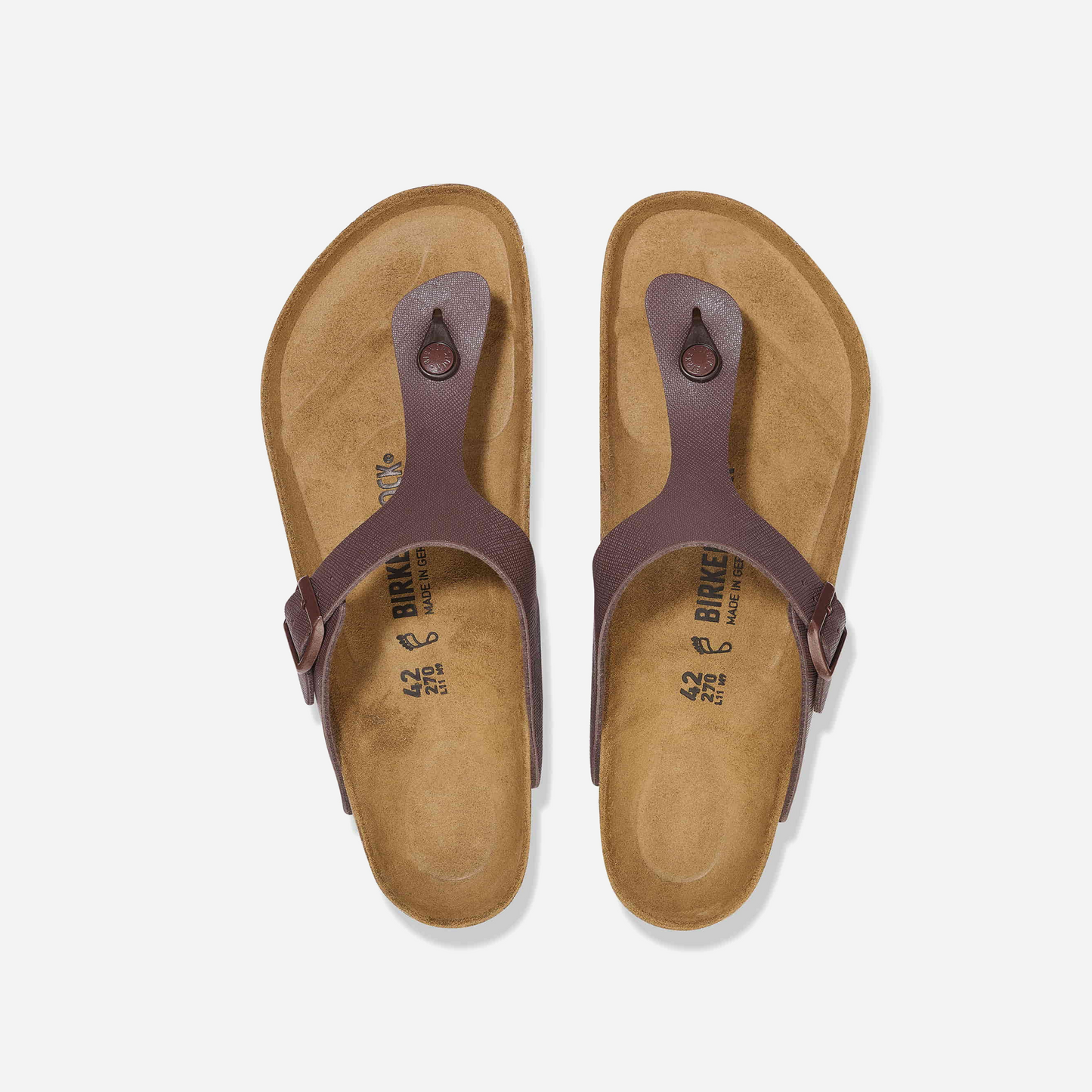 Birkenstock Gizeh Birko-Flor Brown Brown/Roast