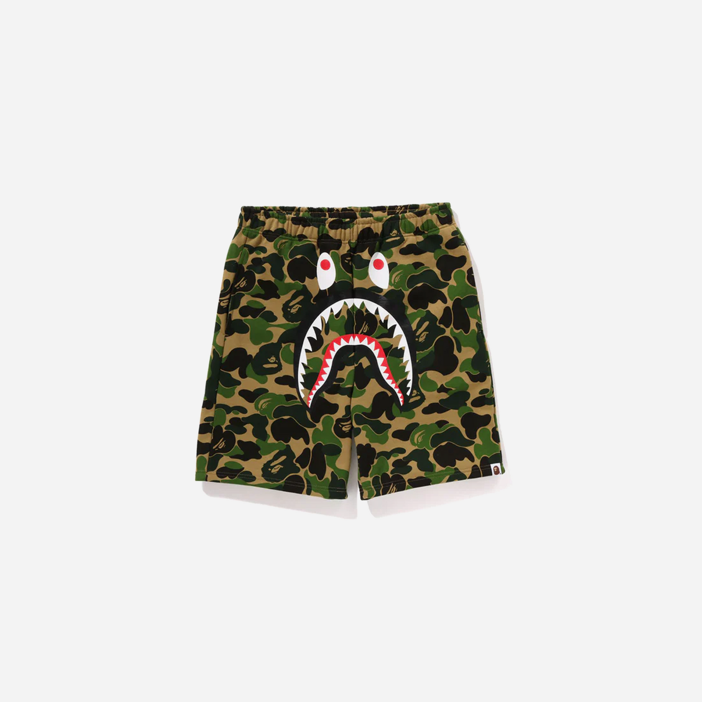 Bape Mens Camo Shark Sweat Shorts