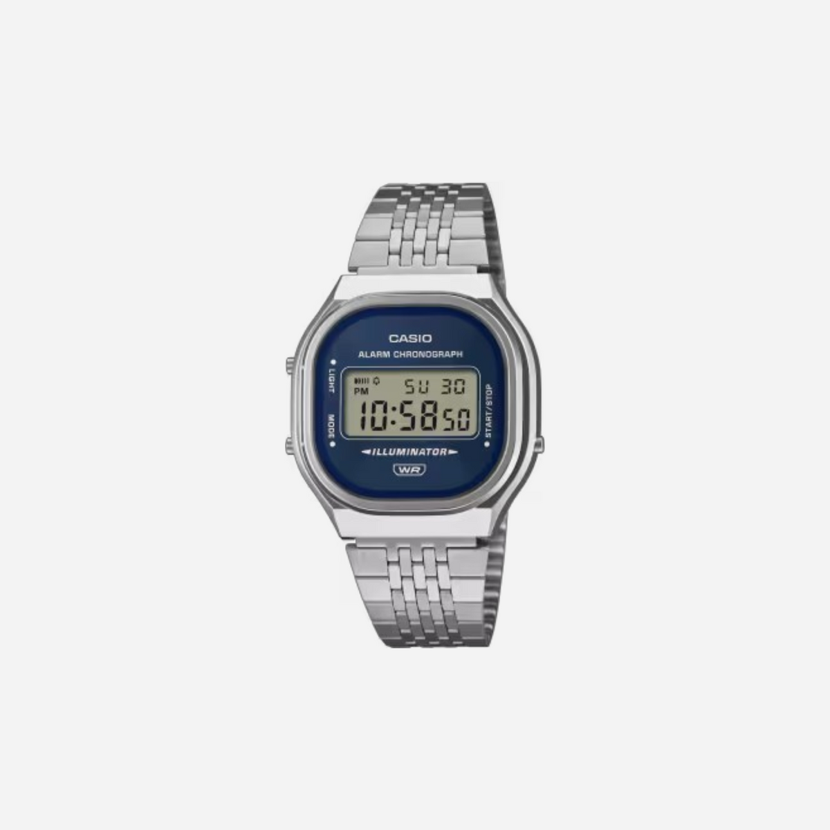 Casio Vintage A140WE-2A Blue Dial Digital Stainless Steel Watch