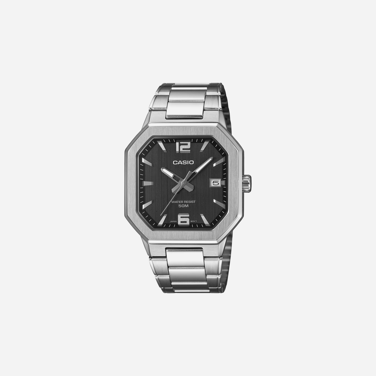 Casio Enticer MTP-B195D-1A Black Dial Stainless Steel Watch
