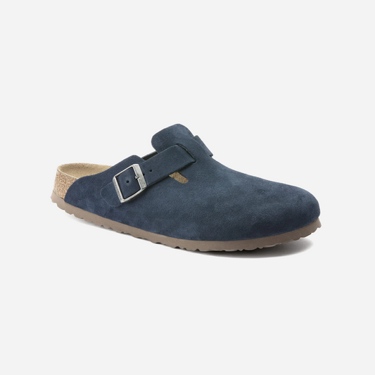 Birkenstock Boston Suede Embossed Blue Blue/Midnight