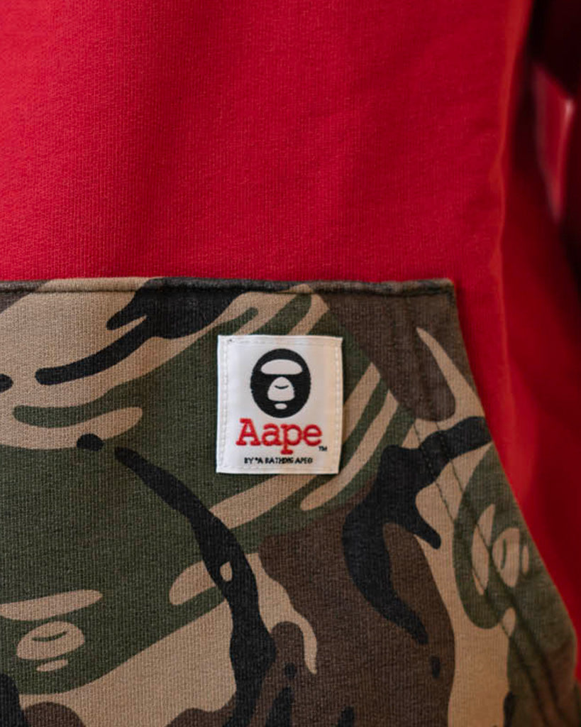 AAPE BY BAPE CAMO RED HOODIE