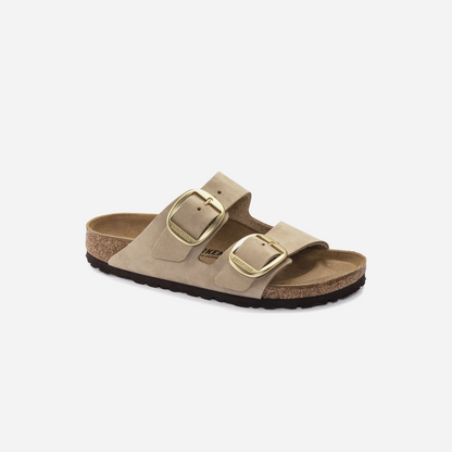 Birkenstock Arizona Big Buckle Nubuck Leather Beige Beige/Sandcastle