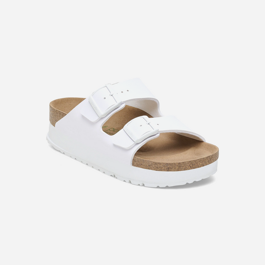 Birkenstock Arizona Flex Platform Birko-Flor White White