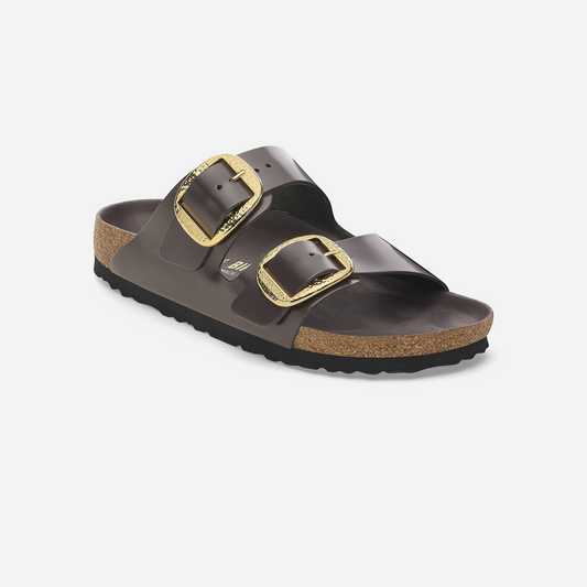 Birkenstock Arizona Big Buckle Natural Leather Patent Brown Brown/High-Shine Espresso