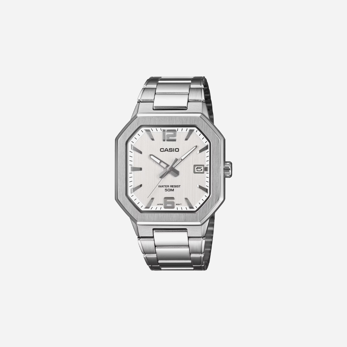 Casio Enticer MTP-B195D-1A Silver Dial Stainless Steel Watch