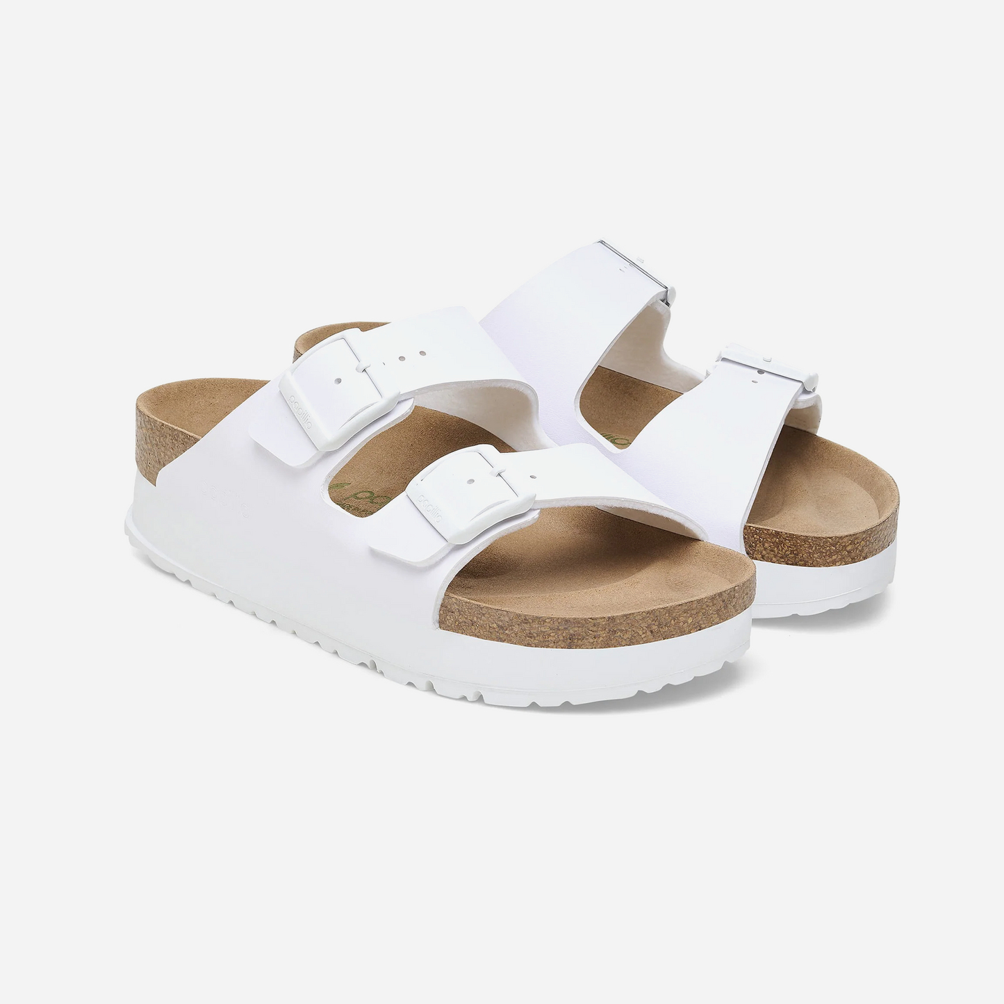 Birkenstock Arizona Flex Platform Birko-Flor White White