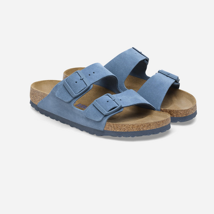 Birkenstock Arizona Soft Footbed Suede Leather Blue Blue/Elemental Blue