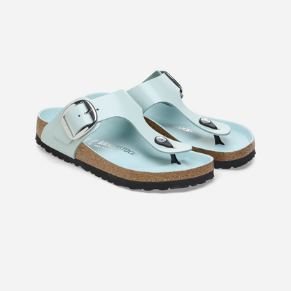 Birkenstock Gizeh Big Buckle Natural Leather Patent Green Green/High-Shine Surf Green