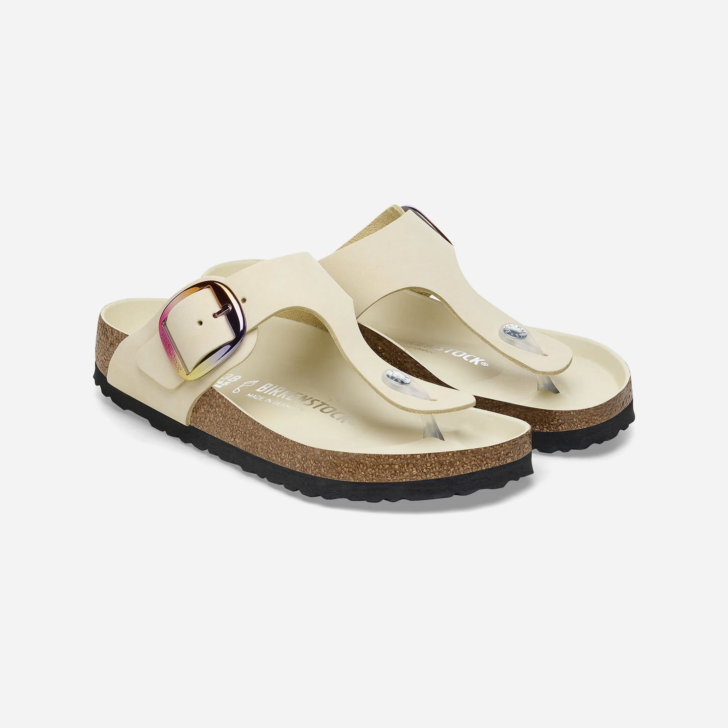 Birkenstock Gizeh Big Buckle Nubuck Leather Beige Beige/Ecru