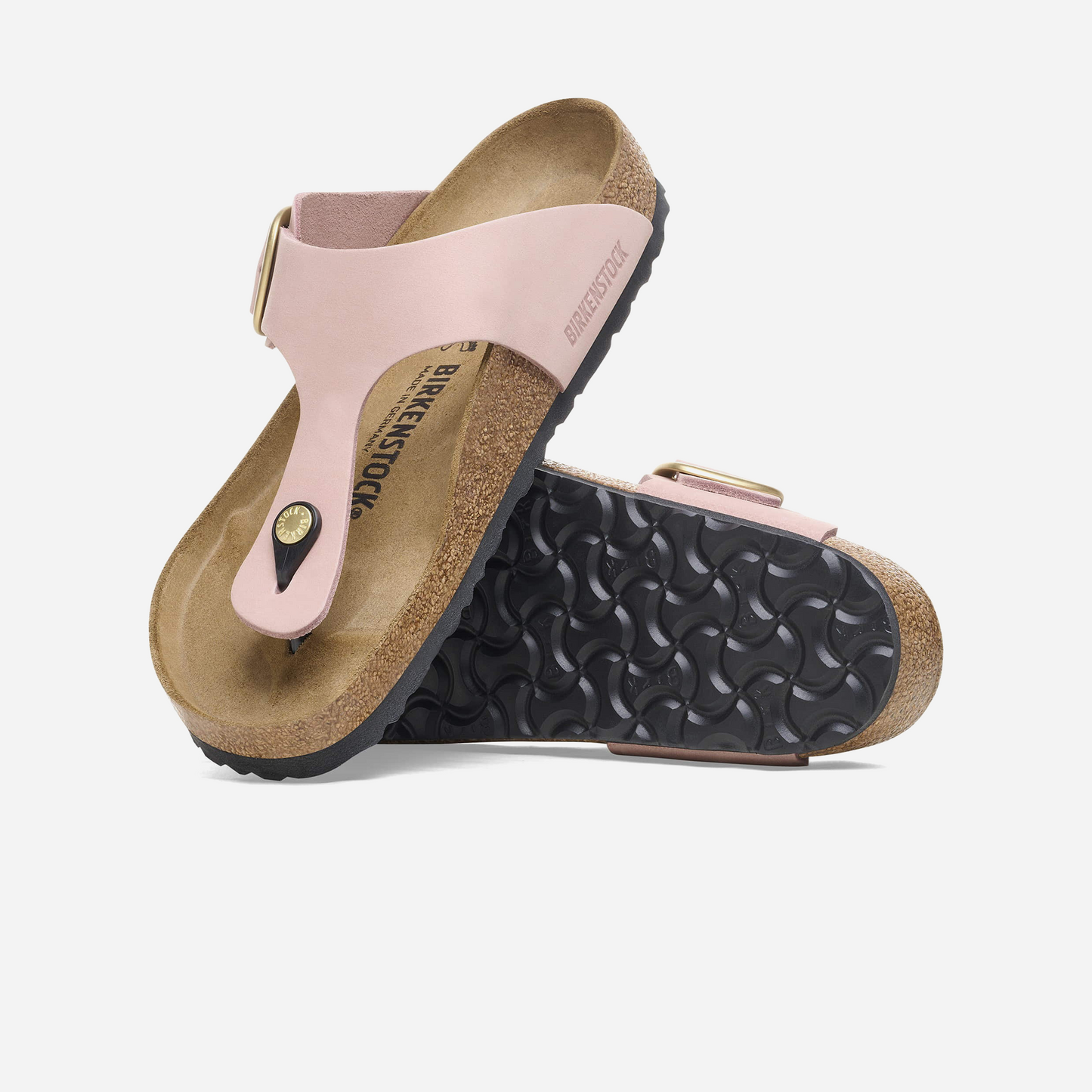 Birkenstock Gizeh Big Buckle Nubuck Leather Pink Pink/Soft Pink