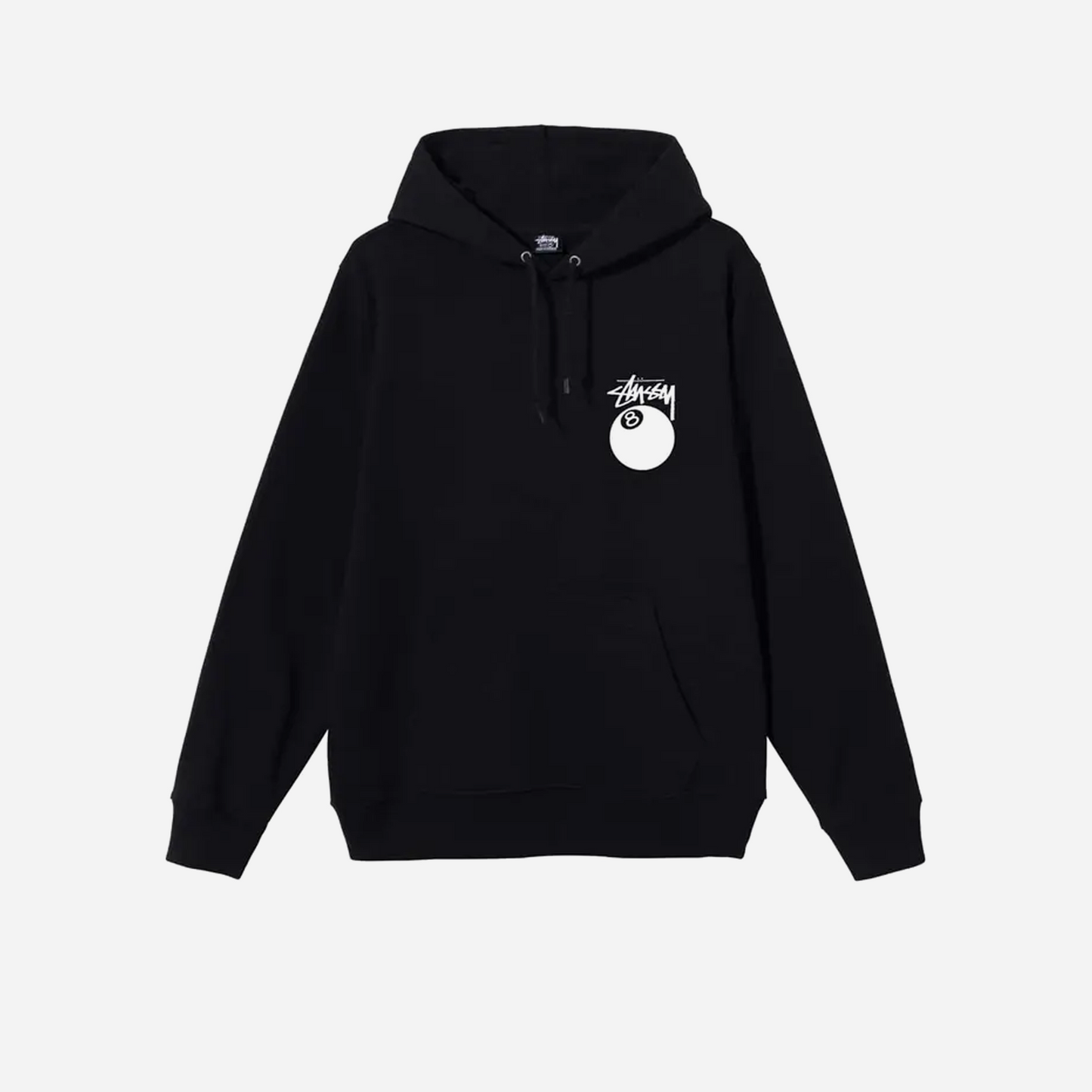 Stussy 8 ball pigment dyed Hoodie Black