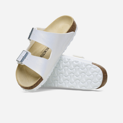 Birkenstock Arizona Birko-Flor Embossed White White/BF Shiny Lizard White