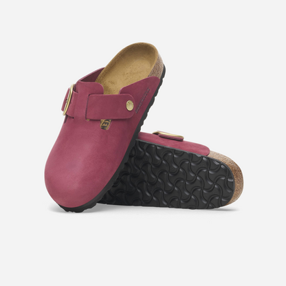 Birkenstock Boston Big Buckle Nubuk Leather Violet Violet/Berry Crush