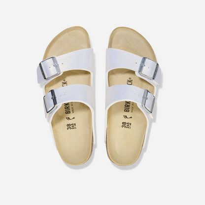 Birkenstock Arizona Birko-Flor Embossed White White/BF Shiny Lizard White