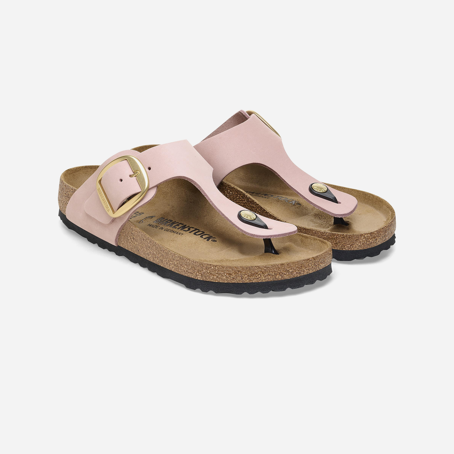 Birkenstock Gizeh Big Buckle Nubuck Leather Pink Pink/Soft Pink