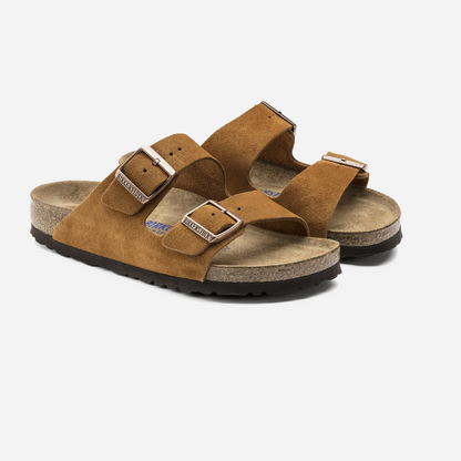 Birkenstock Arizona Soft Footbed Suede Leather Brown Brown/Mink