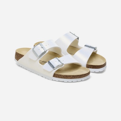 Birkenstock Arizona Birko-Flor Embossed White White/BF Shiny Lizard White