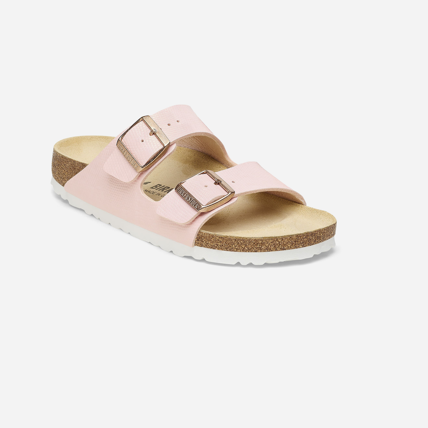 Birkenstock Arizona Birko-Flor Embossed Pink Pink/BF Shiny Lizard Light Rose