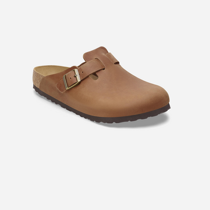 Birkenstock Boston Natural Leather Oiled Brown Brown/Cognac