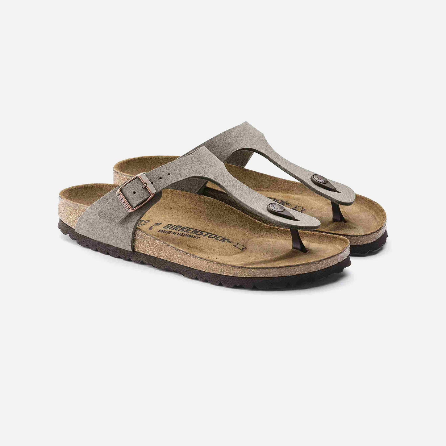 Birkenstock Gizeh Birko-Flor Nubuck Gray Gray/Stone