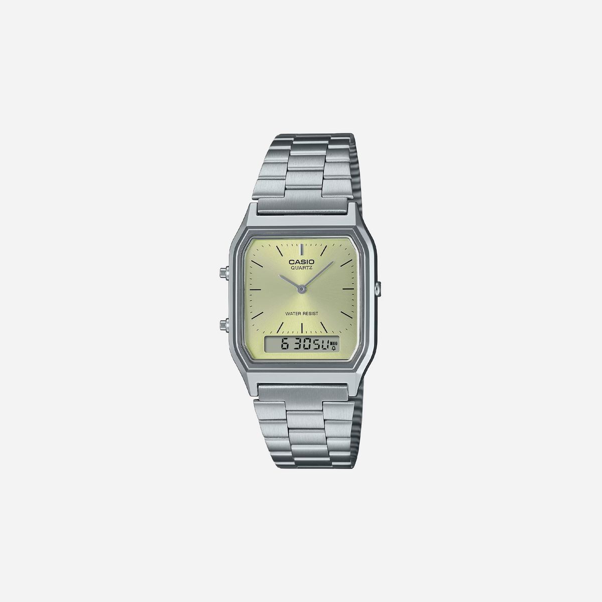 Casio Vintage AQ-230A-9AMQYDF Quartz Green Dial Analog-Digital Stainless