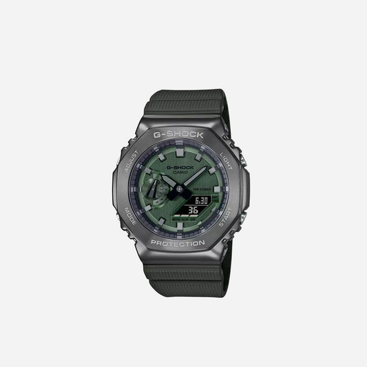 CASIO G-SHOCK GM-2100 Series Green And Dark Grey Analog-Digital GM-2100B-3A