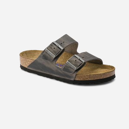 Birkenstock Arizona Soft Footbed Oiled Leather Gray Gray/Iron