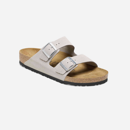 Birkenstock Arizona Suede Embossed Gray Gray/Corduroy Stone Coin