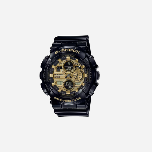 CASIO G-SHOCK Black & Gold Analog-Digital Dial GA-140GB-1A1