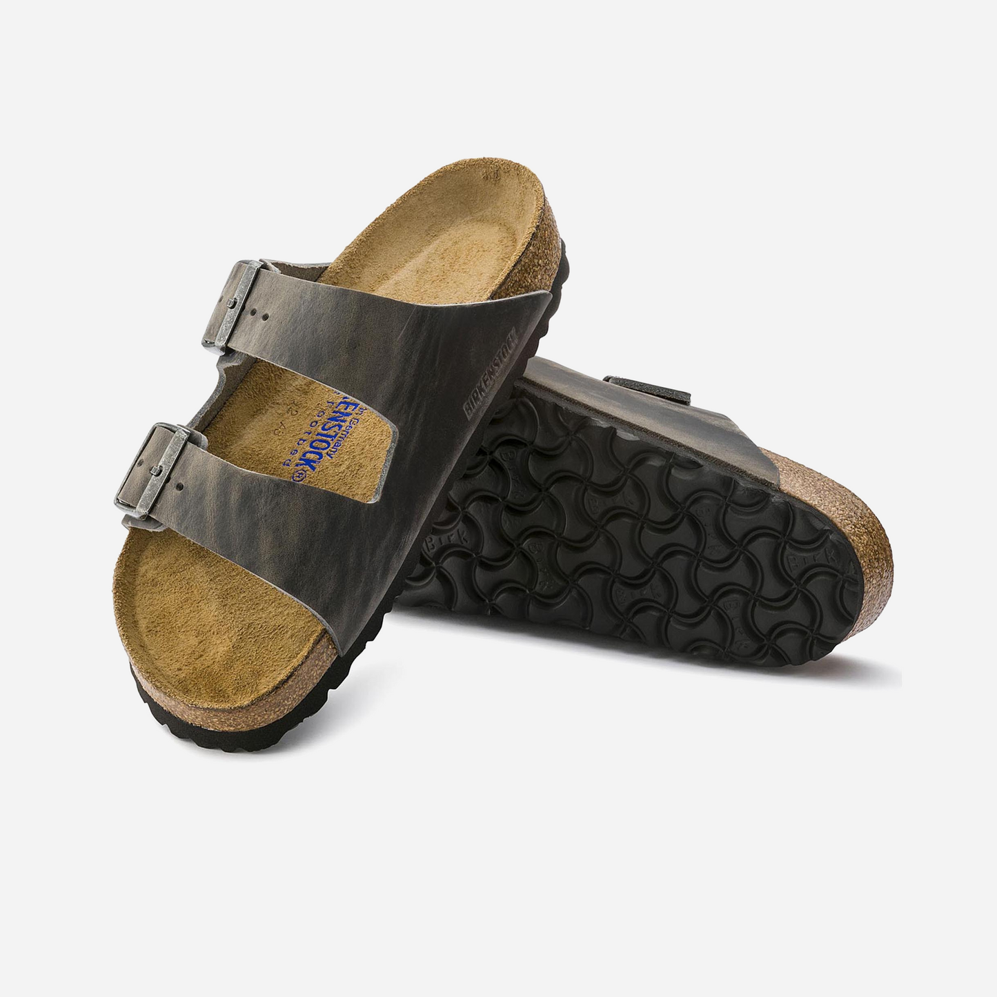 Birkenstock Arizona Soft Footbed Oiled Leather Gray Gray/Iron