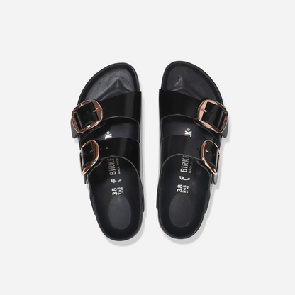 Birkenstock Arizona Big Buckle Natural Leather Patent Black Black/High-Shine Black