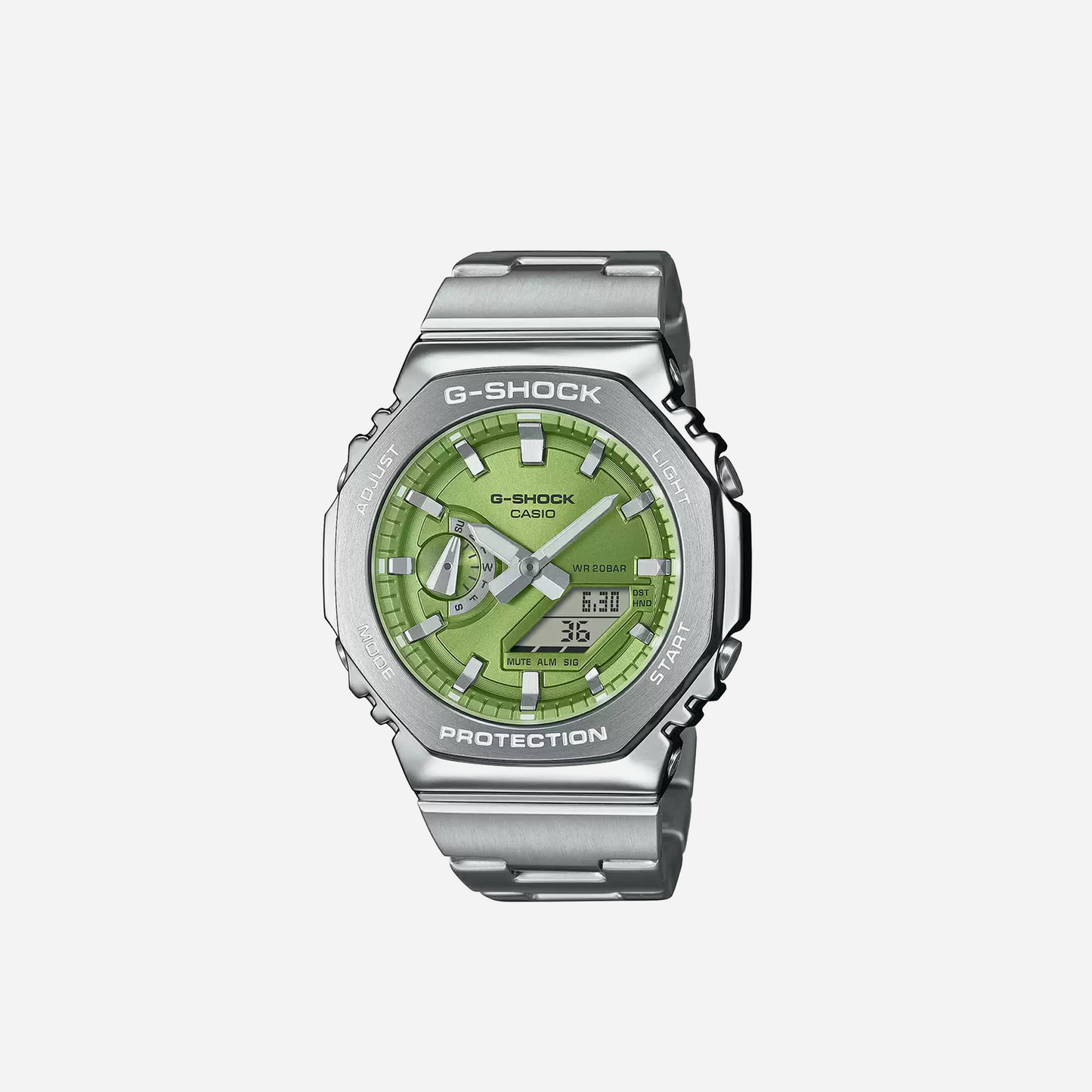 CASIO G-SHOCK G-Steel 2100 Series Lime Green And Silver  GM-2110D-3A