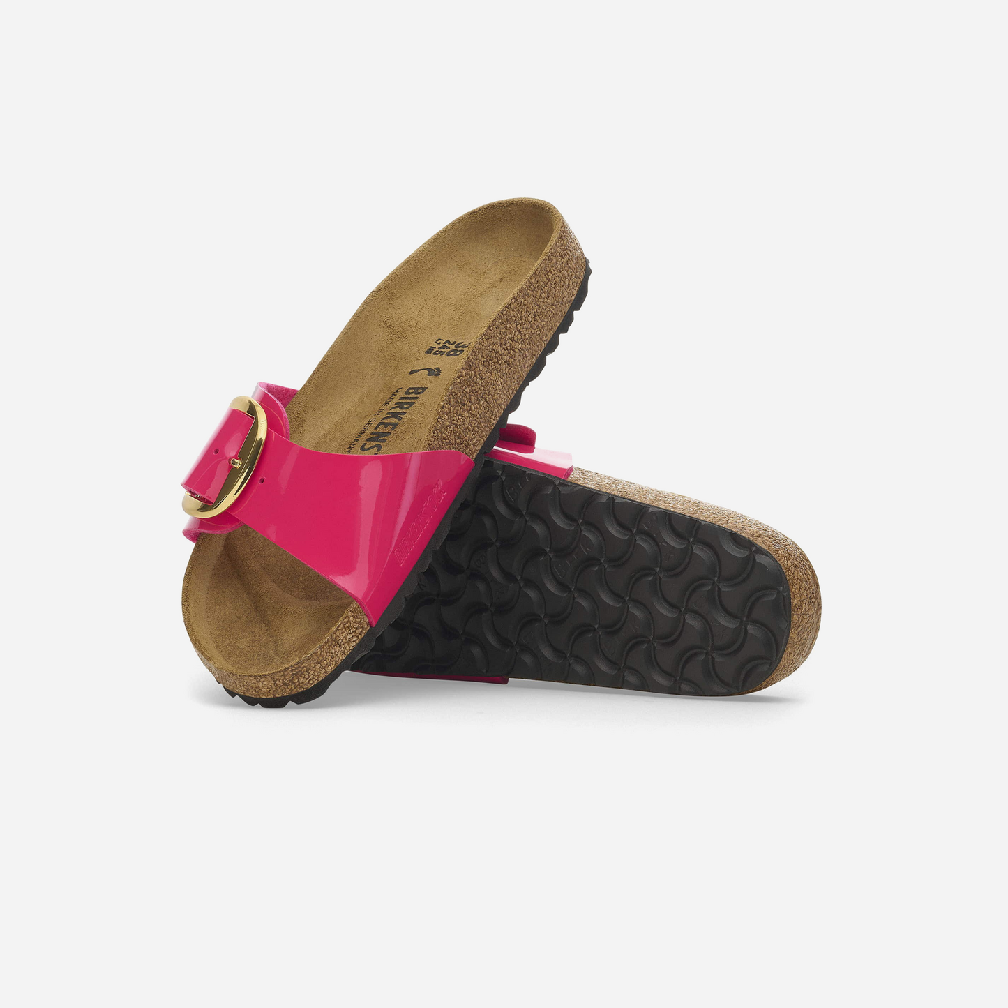 Birkenstock Madrid Big Buckle Birko-Flor Patent Pink Pink/Patent Fuchsia Fusion