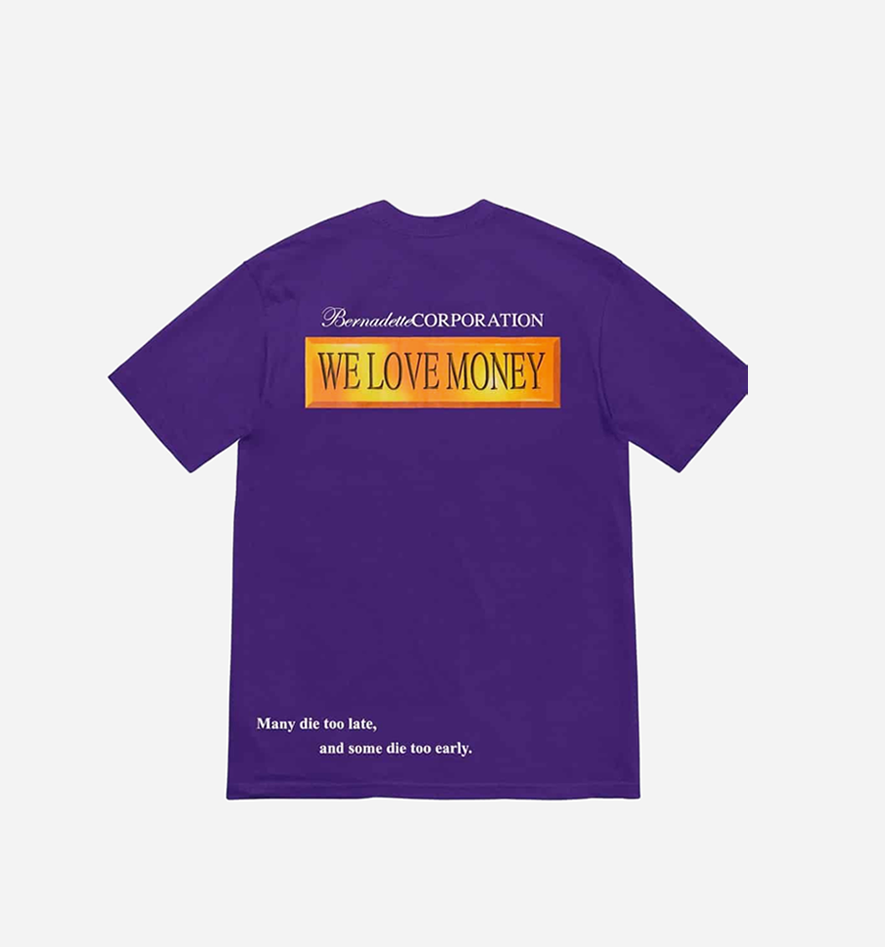 Supreme Corporation Money Tee Purple