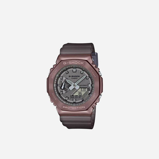 CASIO G-SHOCK Metal Covered Midnight Fog Series GM-2100MF-5A Rose Gold