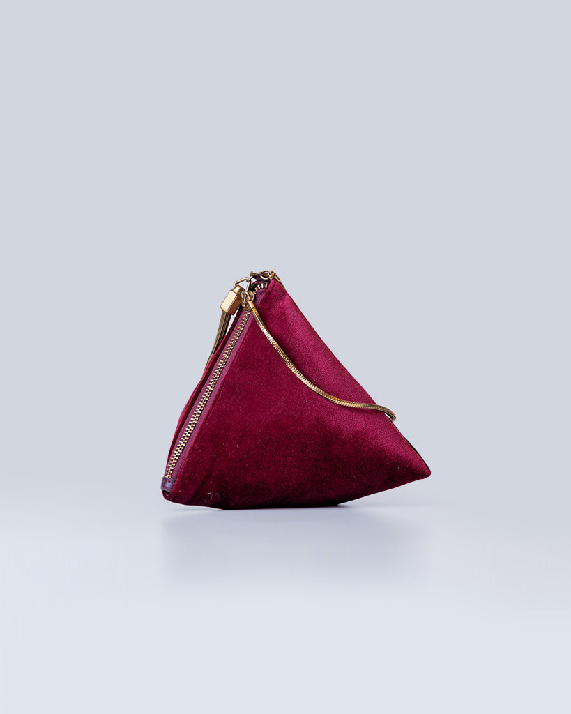 Charles & Keith Velvet Clutch Bag