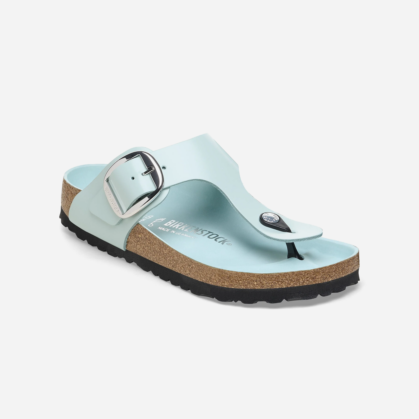 Birkenstock Gizeh Big Buckle Natural Leather Patent Green Green/High-Shine Surf Green