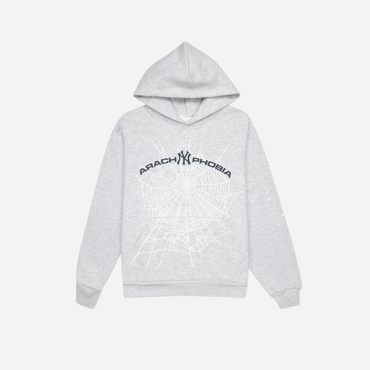 Sp5der Arach NY Phobia Hoodie Ash Grey