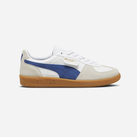 Puma Palermo Lth Unisex Sneakers White-Vapor Gray-Clyde Royal