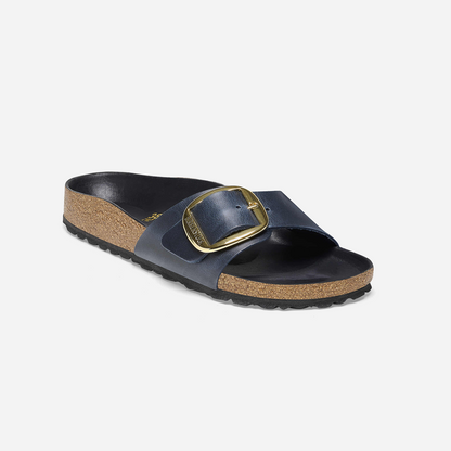 Birkenstock Madrid Big Buckle Oiled Leather Blue Blue/Blue