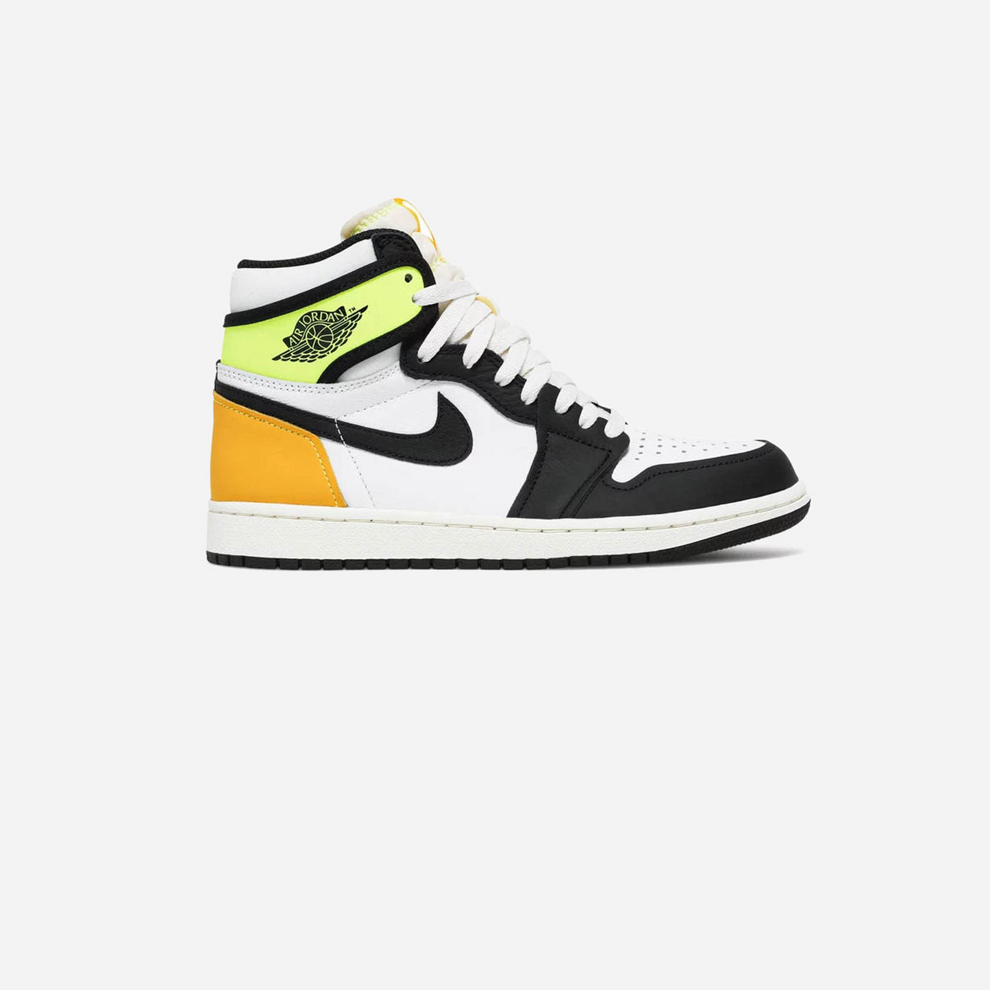 JORDAN 1 RETRO HIGH WHITE BLACK VOLT UNIVERSITY GOLD