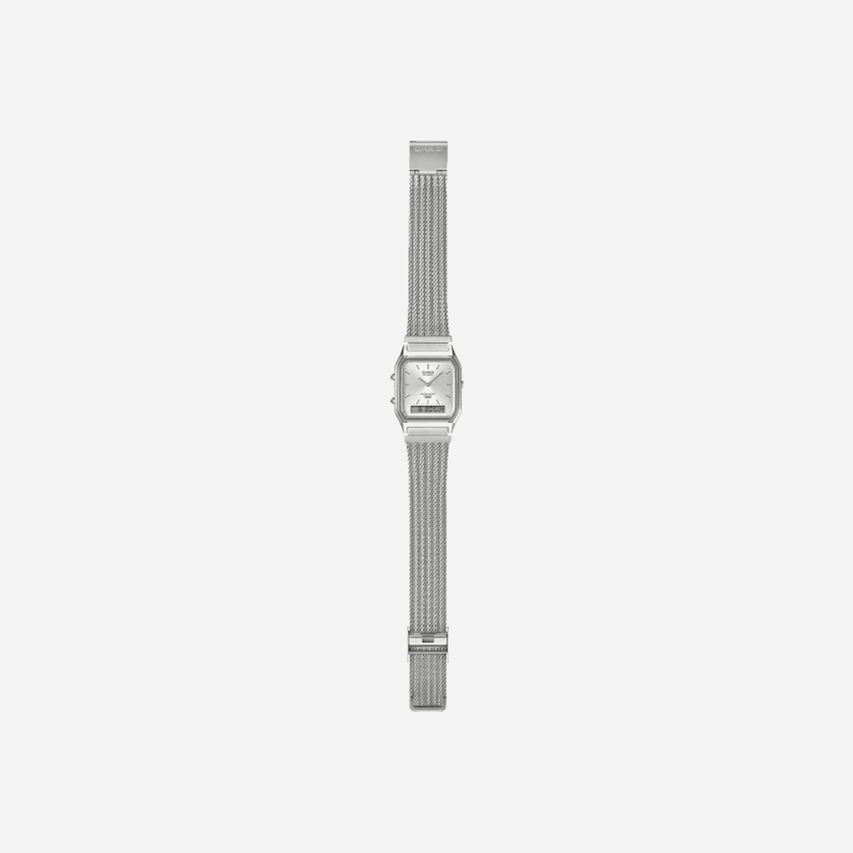 Casio Vintage AQ-230EM-7ADF Analog-Digital Mesh White Watch