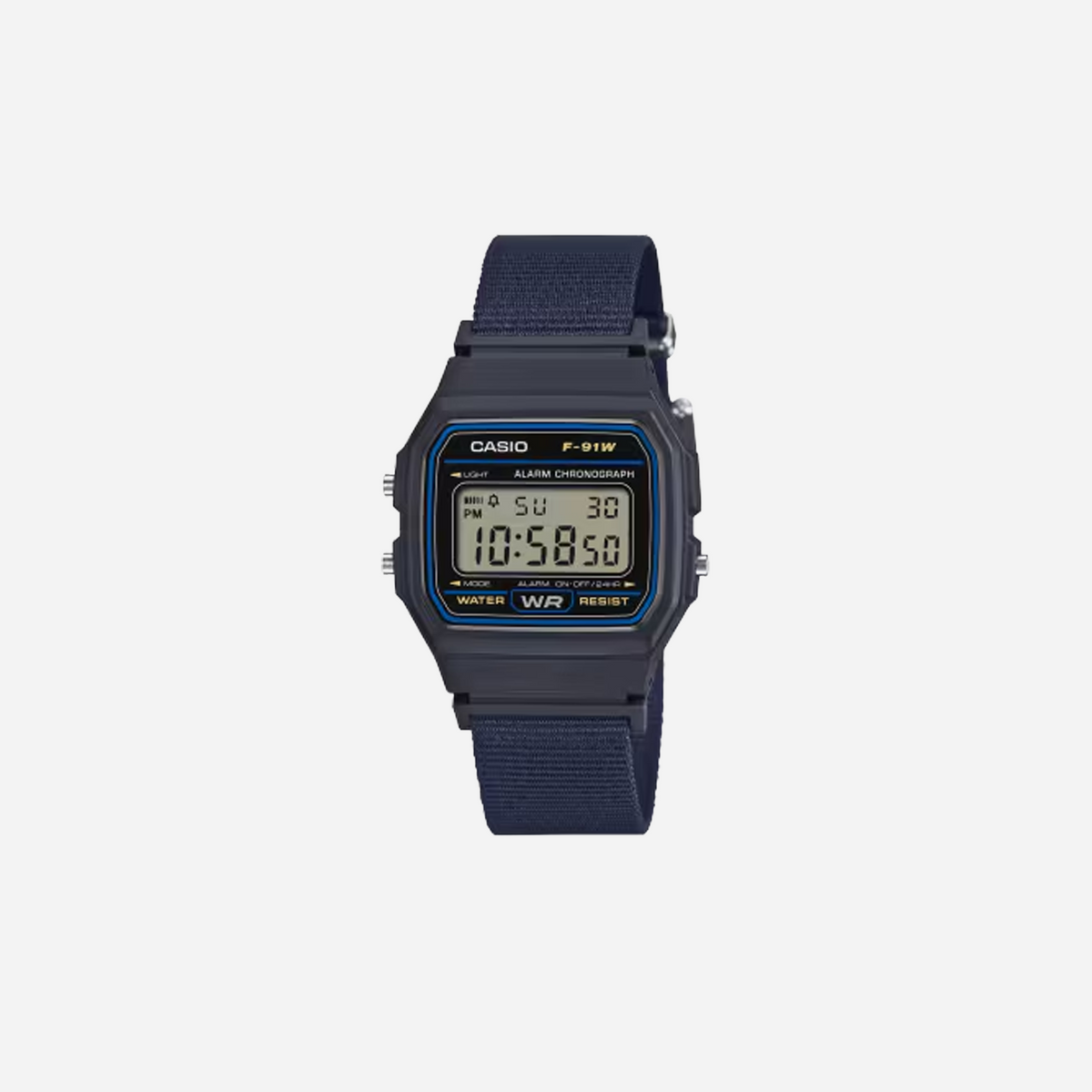 Casio Youth F-91WF-2A Water-Resistant Digital Blue Resin Glass Watch