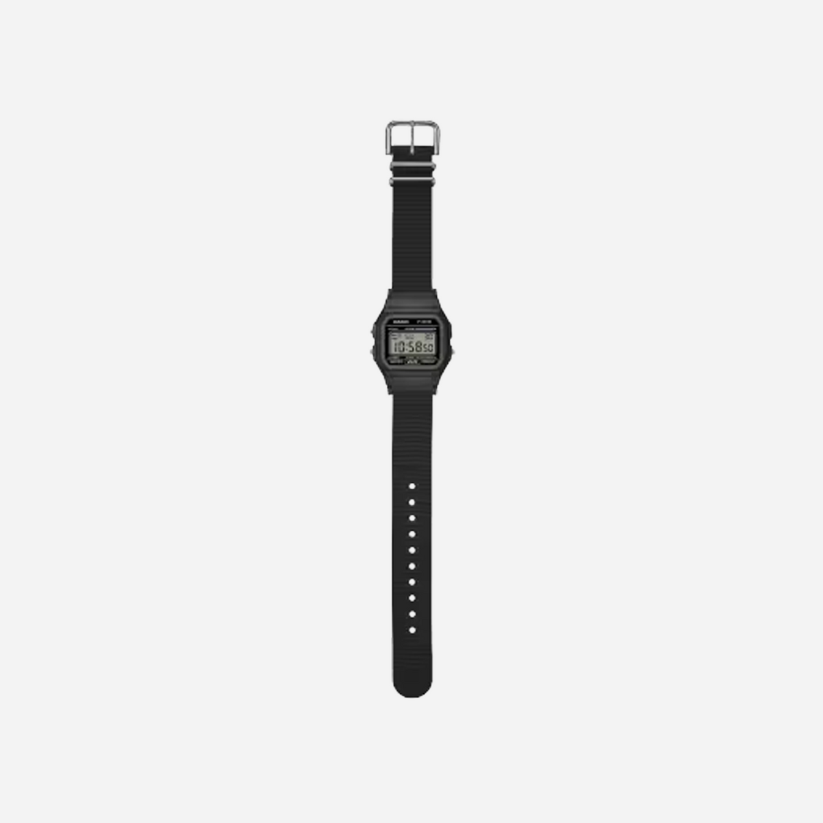 Casio F-91WF-1A Youth Water-Resistant Digital Watch Black Glass Resin Watch