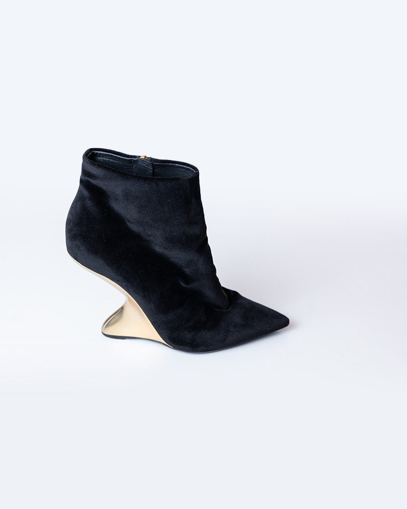 Salvatore Ferragamo Velvet Ankle Boots