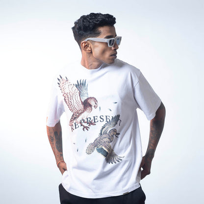 REPRESENT BIRDS OF PREY T-SHIRT 'WHITE'