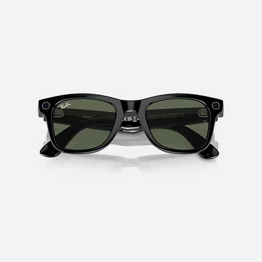 Ray Ban Meta Smart Glasses - Wayfarer Shiny Black G-15 Green Lenses